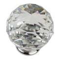 GlideRite 1-5/8" Clear K9 Crystal Polished Chrome Base Cabinet Knob (Set of 10) by Vanessa Jane