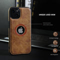 Air Slim Luxury Leather Case Cover for iPhone 17 16 15 14 Plus 13 12 Pro Max Black by Merch Section