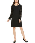 Alfani Womens Black Shimmer Shift Party Cocktail Dress, Size Small by Vanessa Jane