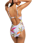 Bar III Wild Tropic Printed High-Neck Cutout One-Piece Swimsuit, Size Small by Vanessa Jane