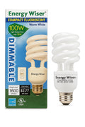 Energy Wiser 23W Dimmable Spiral CFL Bulb 100W Eq 1600 Lumens Warm White by Price Is Right Miami