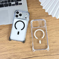 MagSafe Clear Case with Wrist Strap for iPhone 17 Pro Max Air 17e 16 15 14 13 12 Gray by Merch Section
