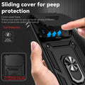 Military Grade Case for iPhone 17 Pro Max with Slide Camera Cover Black by Merch Section