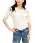 American Rag Juniors Tie-Back Lace Blouse, Size Medium by Vanessa Jane