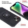 Ring Kickstand Magnetic Car Mount Case for Apple iPhone 15 6.1-Inch Black by Merch Section