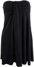 Hula Honey Black Juniors Bandeau Swim Cover-Up, Us X-Small by Vanessa Jane