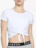 Under Armour Front-Tie Cropped T-Shirt, Size Large by Vanessa Jane