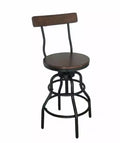 Home Decorators Collection Hamrick Industrial Adjustable Height Bar Stool, Black by Vanessa Jane