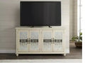 Martin Svensson Home Orleans Antique White Wood TV Stand Fits 65 In. With Mirrow by Vanessa Jane