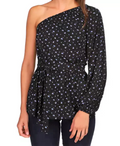 Michael Kors One Shoulder Tie Waist Tunic Top by Vanessa Jane