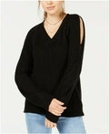 Crave Fame Juniors V-Neck Twisted Long-Sleeve Sweater, Large by Vanessa Jane