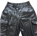 Good American Faux Leather Cargo Jogger Pants, Size 15 by Vanessa Jane