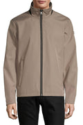 Calvin Klein Mens Full-Zip Water Resistant Bonded Jacket Beige, Size Small by Vanessa Jane