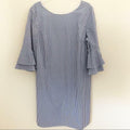 Nine West Scoop Neck V Back Ruffle Bell Sleeve Dress, Size 6 by Vanessa Jane