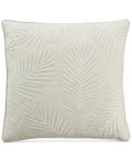 Lacourte Palm Leaf Velvet Applique 20 x 20 Decorative Pillow – White by Vanessa Jane