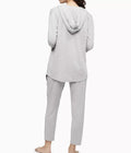 Calvin Klein Pure Lounge Long Sleeve Open Hoodie - Snow Heather, Size XS by Vanessa Jane