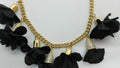 Inc Gold-Tone Fabric Flower Statement Necklace, 16 + 3 Extender by Vanessa Jane