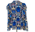 INC Womens Floral Print Ruffled Blouse, Size Large by Vanessa Jane