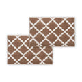 Bibb Home 1-2 Pack Trellis Micro Shag Bath Rugs 20"x 32" by DailySale