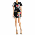 French Connection Womens Wilma Devore Burnout Velvet Minidress, Size 10 - Black by Vanessa Jane