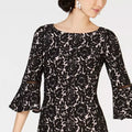 Jessica Howard Dress Pink Sheath Floral Bell Sleeve,Size 10 by Vanessa Jane
