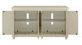 Martin Svensson Home Orleans Antique White Wood TV Stand Fits 65 In. With Mirrow by Vanessa Jane