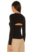 Line & Dot Halo Cutout Sweater by Vanessa Jane
