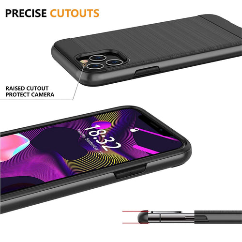Shockproof Case with Tempered Glass for iPhone 11 Pro Max Multicolor by Merch Section