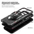 Ring Kickstand Magnetic Car Mount Case for Apple iPhone 15 Pro Max Black by Merch Section