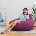 Mekiyo Classic Sofa Chairs Cover, Lazy Lounger Bean Bag Home SoftCozy, Purple by Vanessa Jane