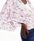 INC Womens Floral Print Ribbed Knit Cardigan Sweater by Vanessa Jane