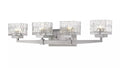 Z-Lite Rubicon 4 Light 30 Wide Vanity Light with Textured Glass Shades by Vanessa Jane