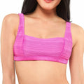 Jessica Simpson Ribbed Bikini Top, Size Large by Vanessa Jane