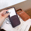 Card Slots Contractile Stand Phone Case for iPhone 17 Pro Max Air 16 15 14 13 by Merch Section