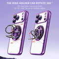 Plating Magnetic Ring Stand TPU Clear Case for iPhone 17 Pro Max 16 15 14 13 12 11 by Merch Section