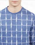 Alfani Mens Jacquard Grid Sweatshirt by Vanessa Jane