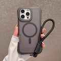 Skin-Feel Magnetic Case with Hand Strap for iPhone 17 Pro Max Air 16 15 14 13 12 11 by Merch Section