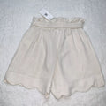 Monteau Big Girls Linen Scallop Hem Shorts, Size Small by Vanessa Jane