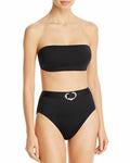 Kate Spade New York Black Belted High-Waist Bikini Swim Bottom, Us Small by Vanessa Jane