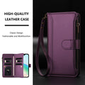 Magnetic Flip Leather Wallet Case for iPhone 17 16 15 14 13 12 11 Pro Max Black by Merch Section