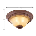 World Imports Elysia Collection 3-Light Antiqued Gold Flush Mount Light by Vanessa Jane