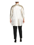 Anne Klein Womens Plus Smocked Hi-Low Tunic Top by Vanessa Jane