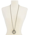 Alfani Hematite-Tone Pave Multi-Circle Pendant Necklace by Vanessa Jane