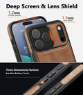 Air Slim Luxury Leather Case Cover for iPhone 17 16 15 14 Plus 13 12 Pro Max Black by Merch Section