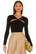 Line & Dot Halo Cutout Sweater by Vanessa Jane