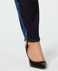 YSJ Womens Plus Size Blue Zip Ankle Stirrup Skinny Jeans by Vanessa Jane