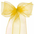 LinenTablecloth Organza Sash (10-Piece) Gold by Vanessa Jane