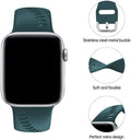 Soft Silicone Sport Band for Apple Watch Series 11 10 9 8 7 6 5 SE Multicolor by Merch Section