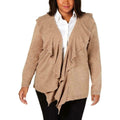 Karen Scott Plus Size Luxsoft Ruffled Cardigan by Vanessa Jane
