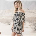 Moon River Women's Off Shoulder Floral Print Dress, Small by Vanessa Jane